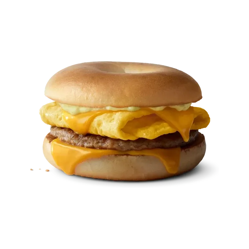 McDonald's Sausage Egg and Cheese Bagel